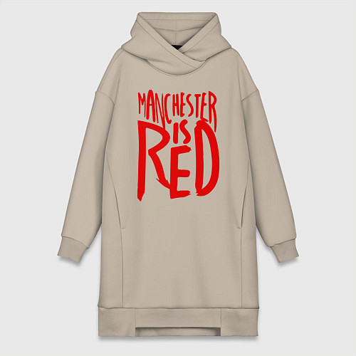Женская толстовка-платье Manchester is Red / Миндальный – фото 1