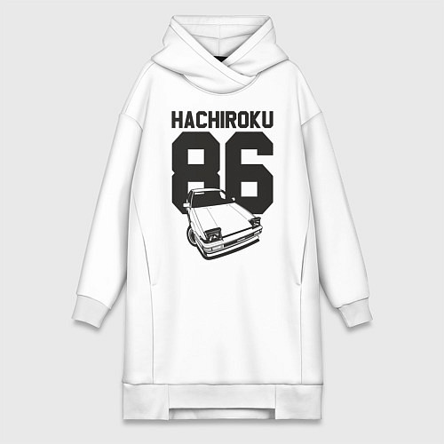 Женская толстовка-платье Toyota AE86 Hachiroku / Белый – фото 1