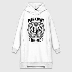 Женское худи-платье Parkway Drive: Australia, цвет: белый