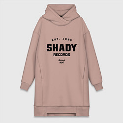 Женское худи-платье Shady records, цвет: пыльно-розовый