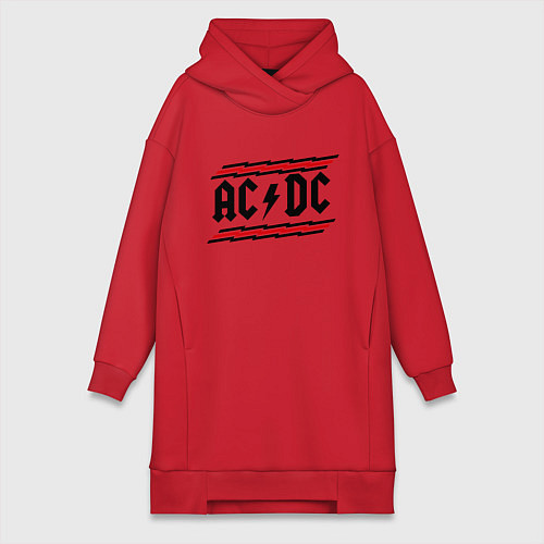 Женская толстовка-платье AC/DC Voltage / Красный – фото 1