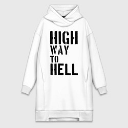 Женская толстовка-платье High way to hell