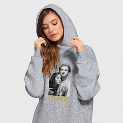 Женское худи-платье Titanic: Jack & Rose, цвет: меланж — фото 2