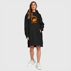 Женское худи-платье Black Mesa: Research Facility, цвет: черный — фото 2