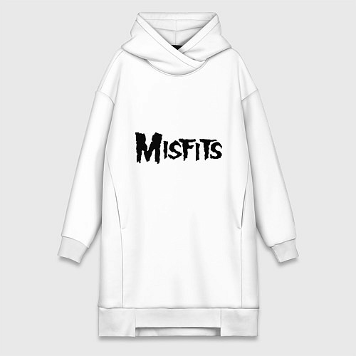 Женская толстовка-платье Misfits logo / Белый – фото 1