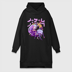 Женское худи-платье No Game No Life, цвет: черный
