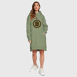 Женское худи-платье Boston Bruins NHL, цвет: авокадо — фото 2