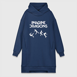 Женское худи-платье IMAGINE DRAGONS, цвет: тёмно-синий