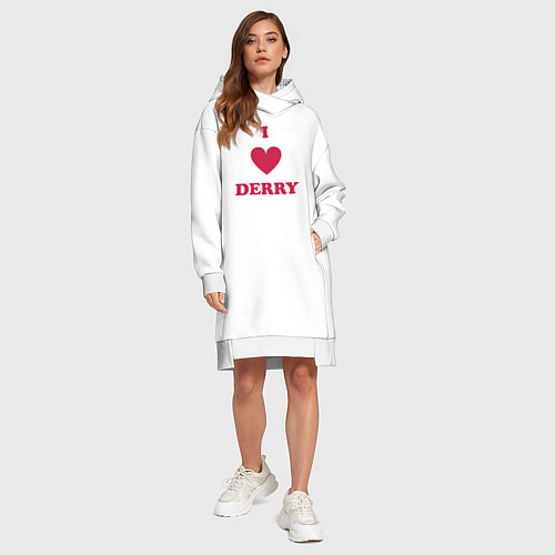 Женская толстовка-платье I Love Derry / Белый – фото 4