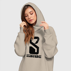 Женское худи-платье Scorpions logo, цвет: миндальный — фото 2