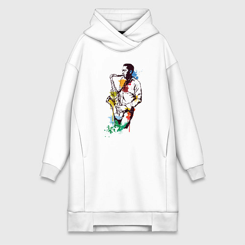 Женская толстовка-платье Джаз / Белый – фото 1