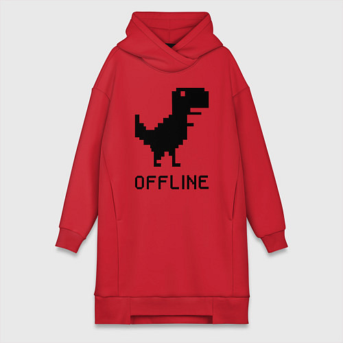 Женская толстовка-платье Offline / Красный – фото 1