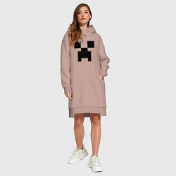 Женское худи-платье Minecraft, цвет: пыльно-розовый — фото 2