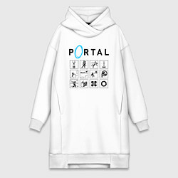 Женское худи-платье PORTAL, цвет: белый