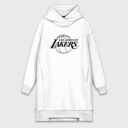 Женская толстовка-платье LA LAKERS / Белый – фото 1