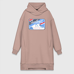 Женское худи-платье Эльбрус 5642, цвет: пыльно-розовый