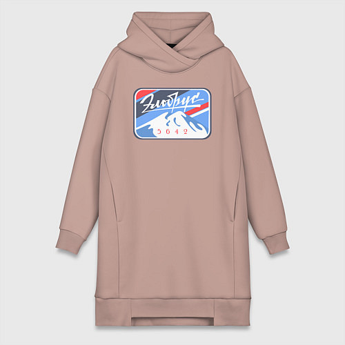 Женская толстовка-платье Эльбрус 5642 / Пыльно-розовый – фото 1