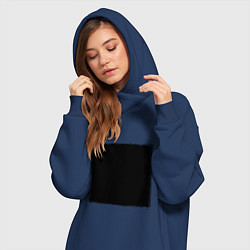 Женское худи-платье ЧЕРНЫЙ КВАДРАТ, цвет: тёмно-синий — фото 2