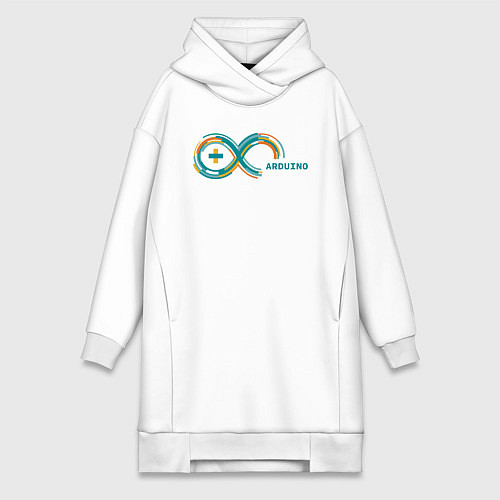 Женская толстовка-платье Arduino / Белый – фото 1