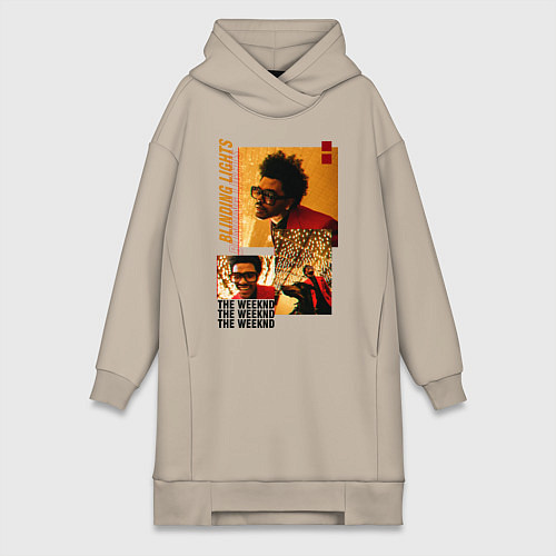 Женская толстовка-платье BLINDING LIGHTS / Миндальный – фото 1