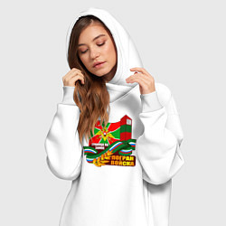 Женское худи-платье Погран Войска, цвет: белый — фото 2
