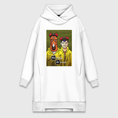 Женская толстовка-платье BoJack Horseman / Белый – фото 1