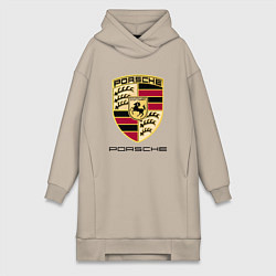 Женское худи-платье PORSCHE, цвет: миндальный