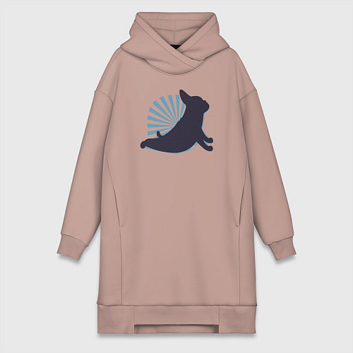 Женская толстовка-платье Йога / Пыльно-розовый – фото 1