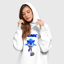 Женское худи-платье SONIC, цвет: белый — фото 2