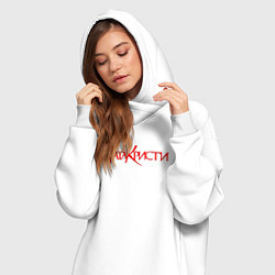 Женское худи-платье Агата Кристи Лого, цвет: белый — фото 2