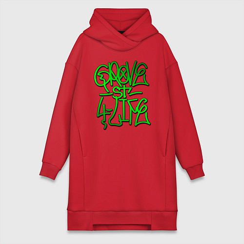 Женская толстовка-платье GTA Tag GROVE / Красный – фото 1