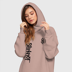 Женское худи-платье SLIPKNOT, цвет: пыльно-розовый — фото 2