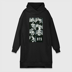 Женское худи-платье BTS, цвет: черный