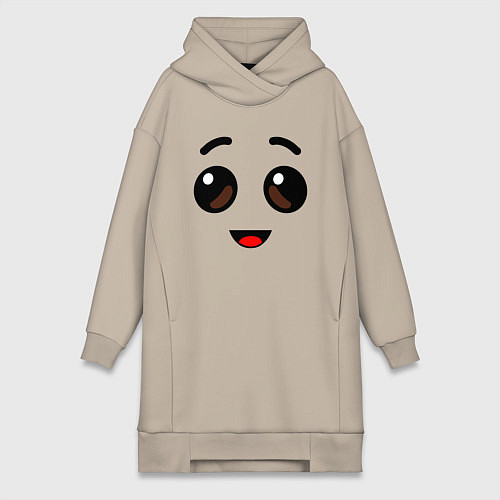 Женская толстовка-платье ЛИЦО БАНАНА ИЗ FORTNITE / Миндальный – фото 1