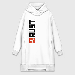 Женское худи-платье RUST, цвет: белый