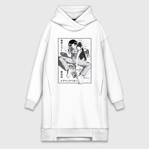 Женская толстовка-платье Мисато Кацураги / Белый – фото 1