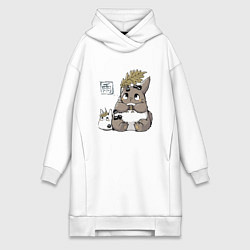 Женское худи-платье Тоторо, цвет: белый