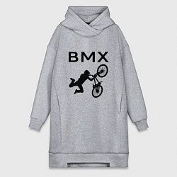 Женское худи-платье Велоспорт BMX Z, цвет: меланж