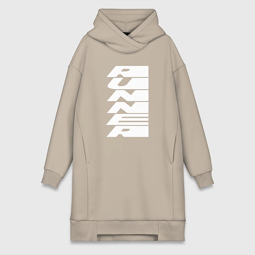 Женская толстовка-платье Runner / Миндальный – фото 1