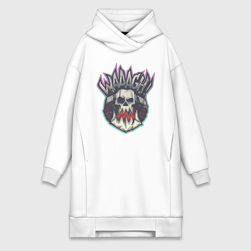 Женская толстовка-платье Орксий Waaagh / Белый – фото 1
