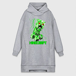 Женское худи-платье MINECRAFT CREEPER, цвет: меланж