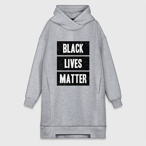 Женская толстовка-платье Black lives matter Z / Меланж – фото 1