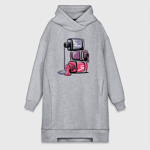 Женская толстовка-платье Лаки / Меланж – фото 1