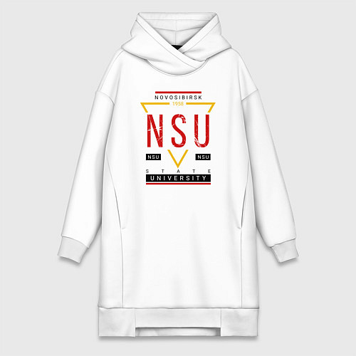 Женская толстовка-платье NSU / Белый – фото 1