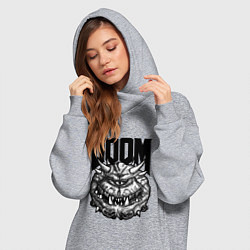 Женское худи-платье КАКОДЕМОН DOOM Z, цвет: меланж — фото 2