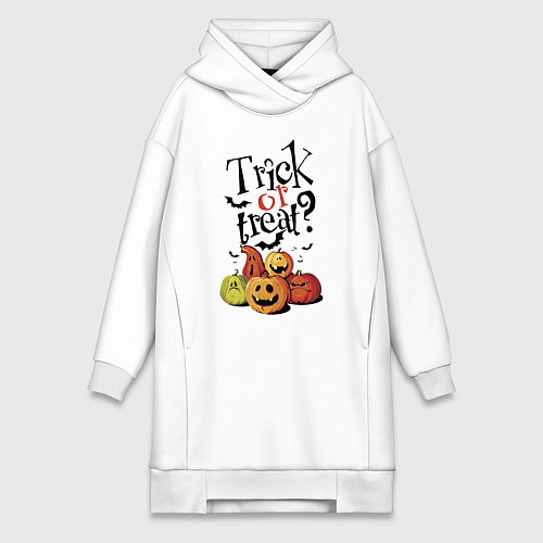 Женская толстовка-платье Кошелек или жизнь! / Белый – фото 1