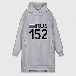 Женское худи-платье RUS 152, цвет: меланж