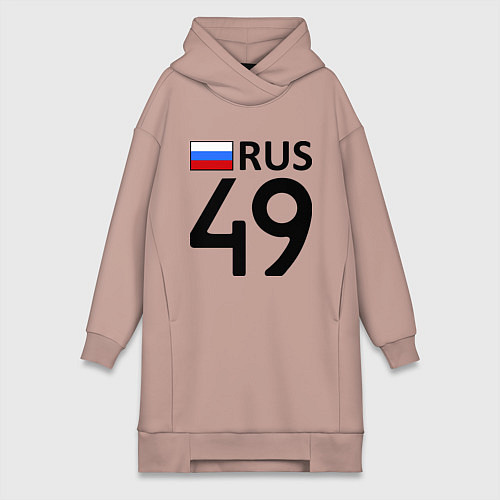 Женская толстовка-платье RUS 49 / Пыльно-розовый – фото 1