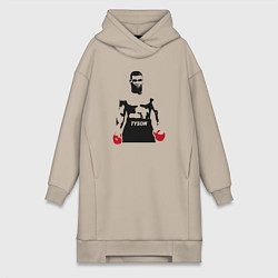 Женское худи-платье Майк Тайсон, цвет: миндальный