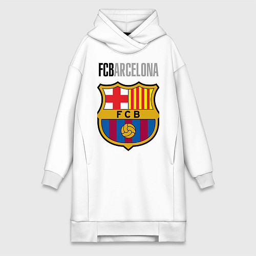 Женская толстовка-платье Barcelona FC / Белый – фото 1